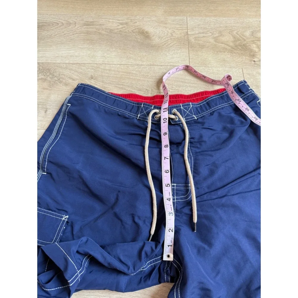 EUC Polo Ralph Lauren cargo Navy Blue Swim Trunks With Pockets Mesh Lined size L